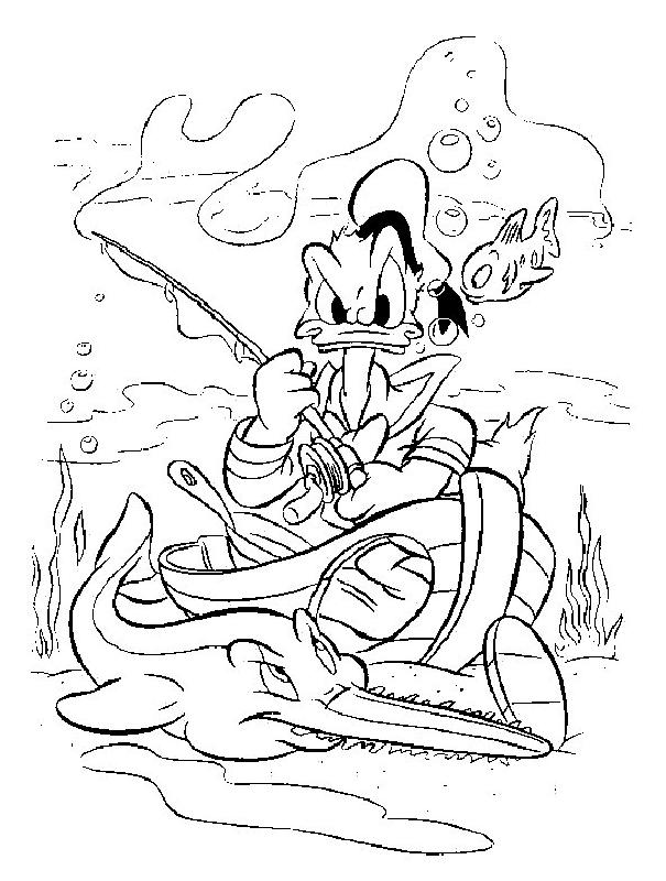 Donald Duck under the water